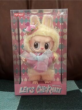 NIB POP MART Let's Checkmate Labubu Plush Pendant